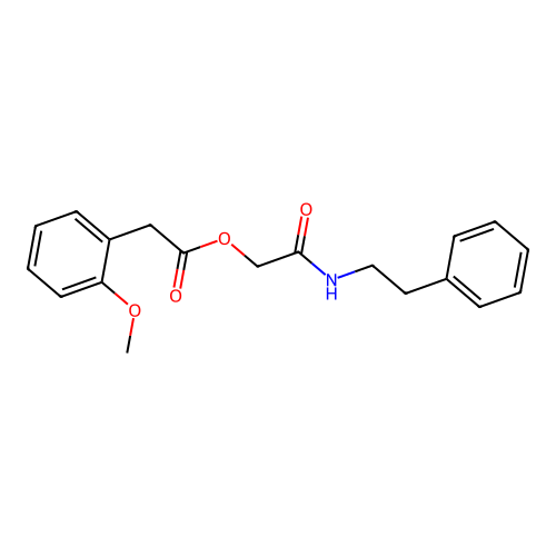 2-Oxo-2-(phenethylamino)ethyl 2-(2-methoxyphenyl)acetate structure