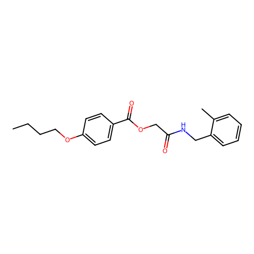 {[(2-Methylphenyl)methyl]carbamoyl}methyl 4-butoxybenzoate structure