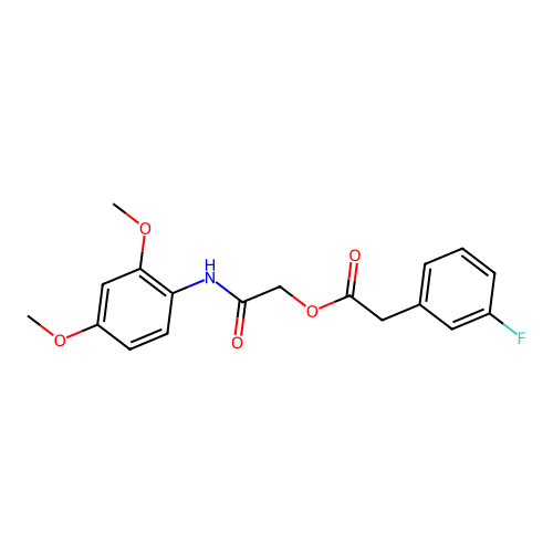[2-(2,4-Dimethoxyanilino)-2-oxoethyl] 2-(3-fluorophenyl)acetate structure