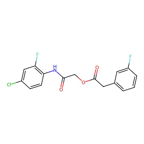 [2-(4-Chloro-2-fluoroanilino)-2-oxoethyl] 2-(3-fluorophenyl)acetate structure