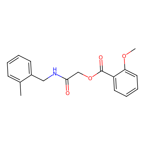 [2-[(2-Methylphenyl)methylamino]-2-oxoethyl] 2-methoxybenzoate structure