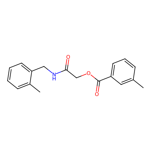 {[(2-Methylphenyl)methyl]carbamoyl}methyl 3-methylbenzoate structure