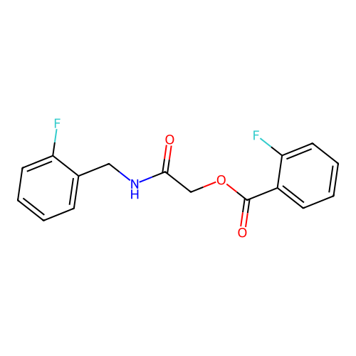 [2-[(2-Fluorophenyl)methylamino]-2-oxoethyl] 2-fluorobenzoate structure