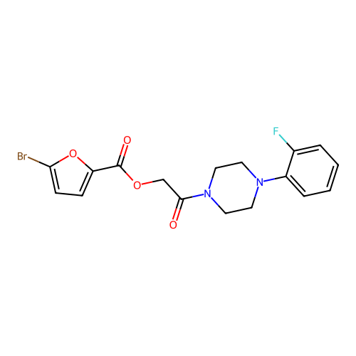 2-[4-(2-Fluorophenyl)piperazin-1-YL]-2-oxoethyl 5-bromofuran-2-carboxylate structure