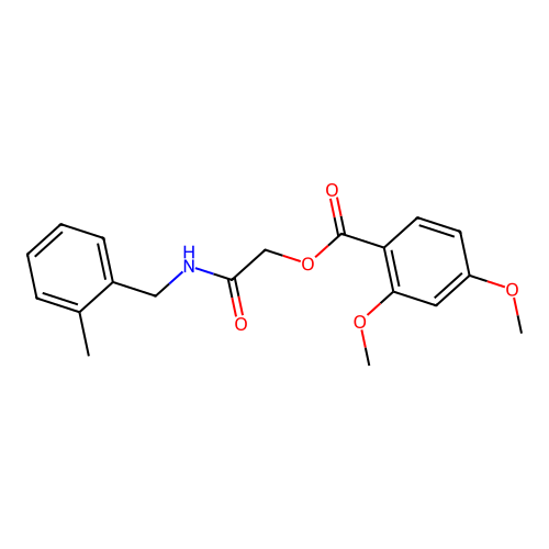 [2-[(2-Methylphenyl)methylamino]-2-oxoethyl] 2,4-dimethoxybenzoate structure