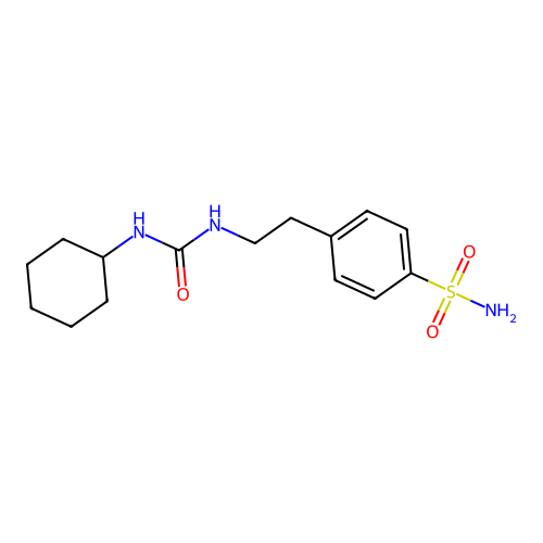 4-(2-((Cyclohexylcarbamoyl)amino)ethyl)benzenesulfonamide structure