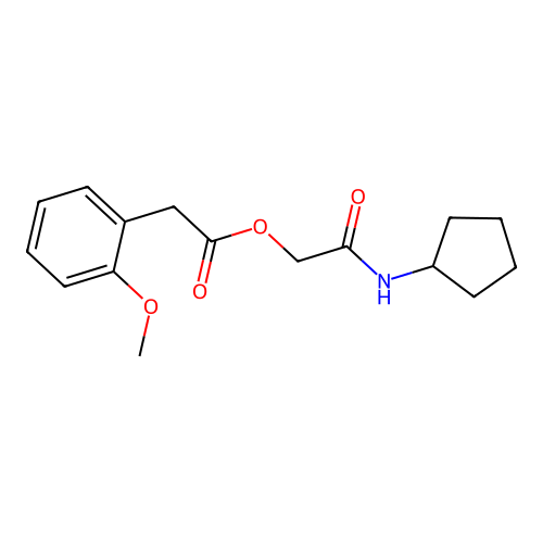 [2-(Cyclopentylamino)-2-oxoethyl] 2-(2-methoxyphenyl)acetate structure