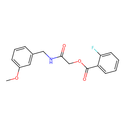 [2-[(3-Methoxyphenyl)methylamino]-2-oxoethyl] 2-fluorobenzoate structure
