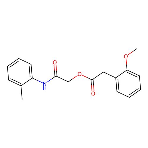 [2-(2-Methylanilino)-2-oxoethyl] 2-(2-methoxyphenyl)acetate structure