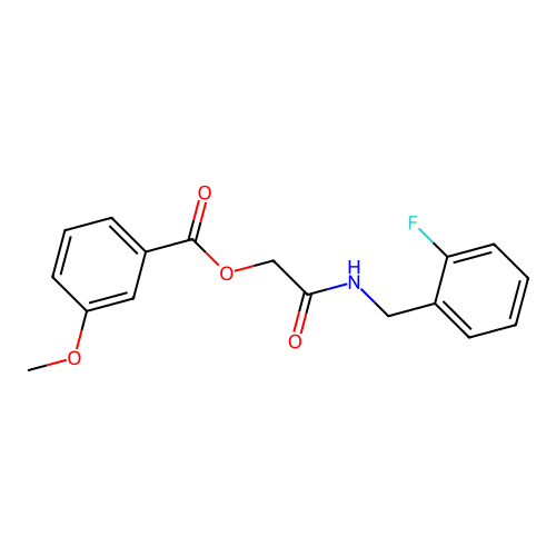 [2-[(2-Fluorophenyl)methylamino]-2-oxoethyl] 3-methoxybenzoate structure
