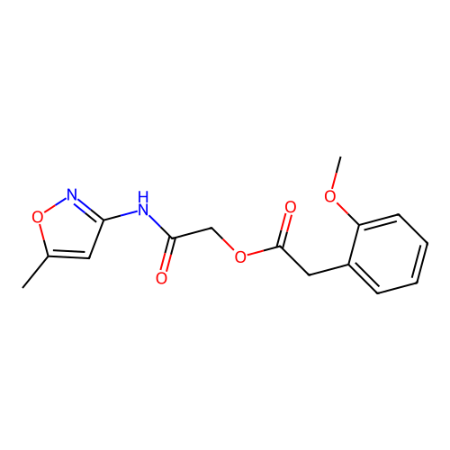 [2-[(5-Methyl-1,2-oxazol-3-yl)amino]-2-oxoethyl] 2-(2-methoxyphenyl)acetate structure