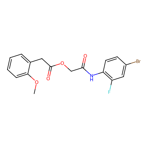 [2-(4-Bromo-2-fluoroanilino)-2-oxoethyl] 2-(2-methoxyphenyl)acetate structure