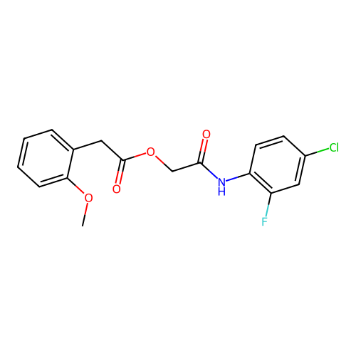 [2-(4-Chloro-2-fluoroanilino)-2-oxoethyl] 2-(2-methoxyphenyl)acetate structure