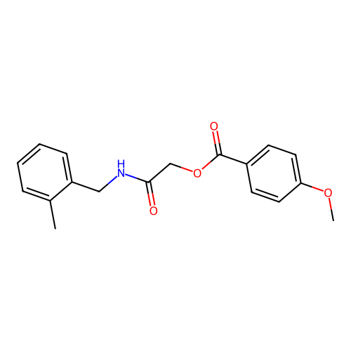 [2-[(2-Methylphenyl)methylamino]-2-oxoethyl] 4-methoxybenzoate structure
