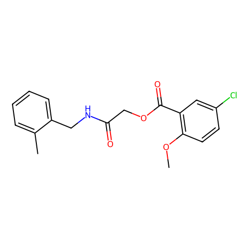[2-[(2-Methylphenyl)methylamino]-2-oxoethyl] 5-chloro-2-methoxybenzoate structure