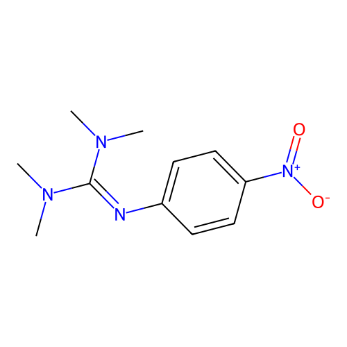 N''-(4-nitro-phenyl)-N,N,N',N'-tetramethyl-guanidine structure