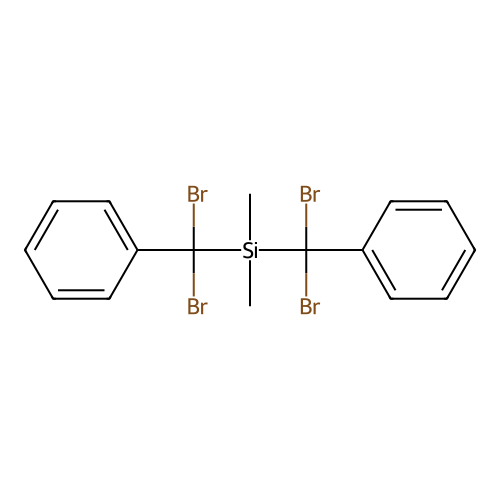 Bis[dibromo(phenyl)methyl](dimethyl)silane structure