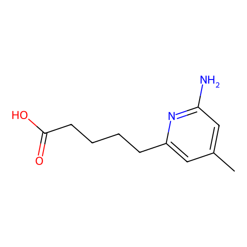 5-(6-Amino-4-methyl-2-pyridinyl)pentanoic acid structure