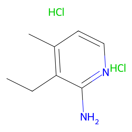 3-Ethyl-4-methylpyridin-2-amine;dihydrochloride structure
