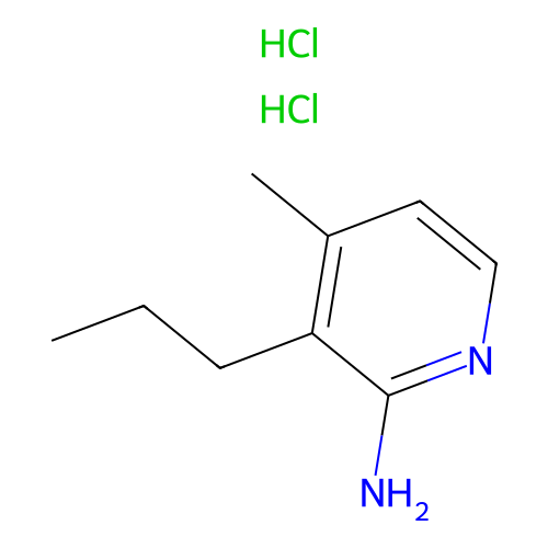 4-Methyl-3-propylpyridin-2-amine;dihydrochloride structure