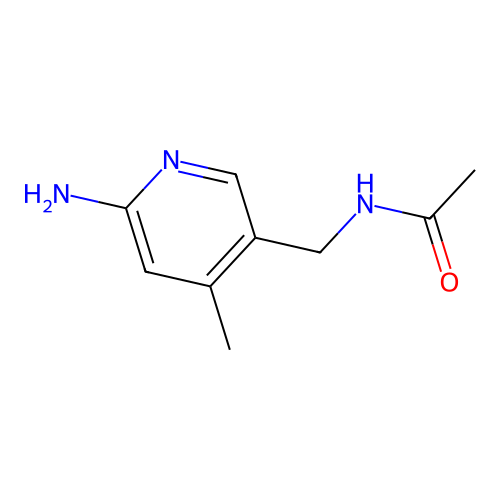 2-Amino-5-acetamidomethyl-4-methylpyridine structure