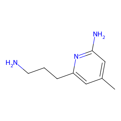6-amino-4-methyl-2-Pyridinepropanamine structure
