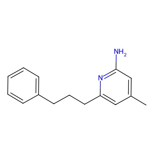 2-Amino-4-methyl-6-(3-phenylpropyl)pyridine structure