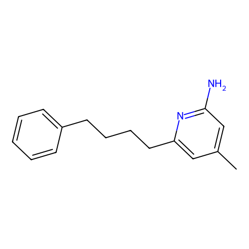 2-Amino-4-methyl-6-(4-phenylbutyl)pyridine structure