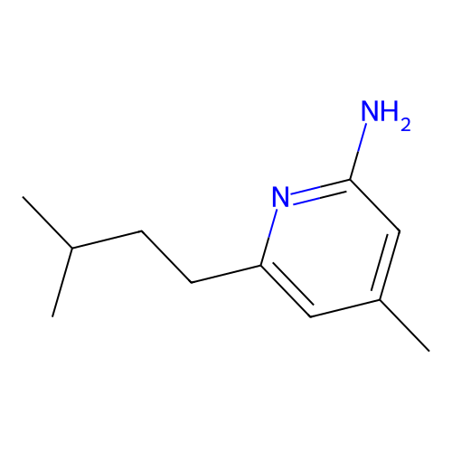 4-methyl-6-(3-methylbutyl)-2-Pyridinamine structure