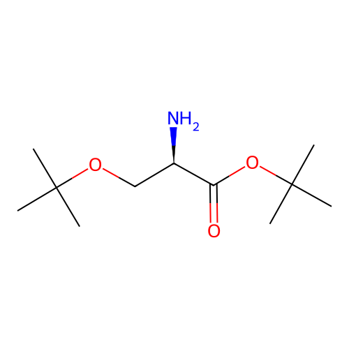 tert-butyl (2R)-2-amino-3-[(2-methylpropan-2-yl)oxy]propanoate structure