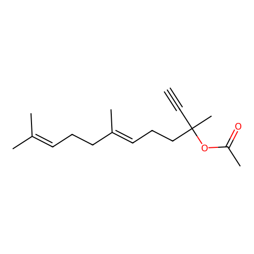 3,7,11-Trimethyldodeca-6,10-dien-1-yn-3-yl acetate structure