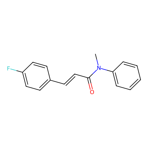 3-(4-fluorophenyl)-N-methyl-N-phenylacrylamide structure