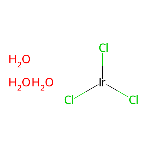 Iridium(III) chloride trihydrate structure