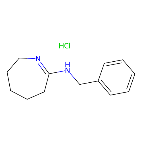N-benzyl-3,4,5,6-tetrahydro-2H-azepin-7-amine hydrochloride structure
