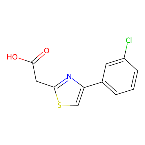 2-[4-(3-Chlorophenyl)-1,3-thiazol-2-yl]acetic acid structure