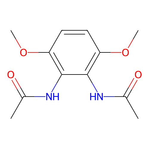 1,4-Dimethoxy-2,3-diacetamidobenzene structure