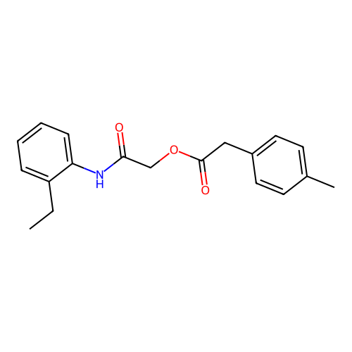 2-[(2-Ethylphenyl)amino]-2-oxoethyl (4-methylphenyl)acetate structure