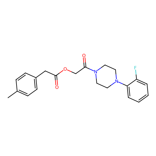 2-[4-(2-Fluorophenyl)piperazin-1-yl]-2-oxoethyl (4-methylphenyl)acetate structure