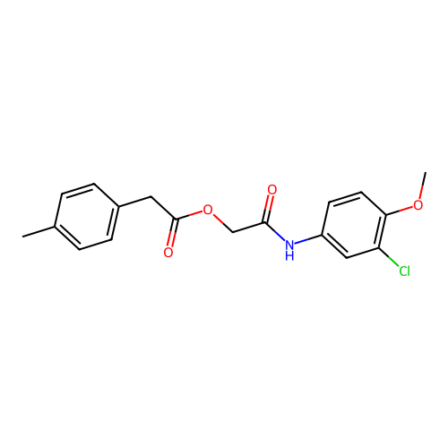 2-[(3-Chloro-4-methoxyphenyl)amino]-2-oxoethyl (4-methylphenyl)acetate structure