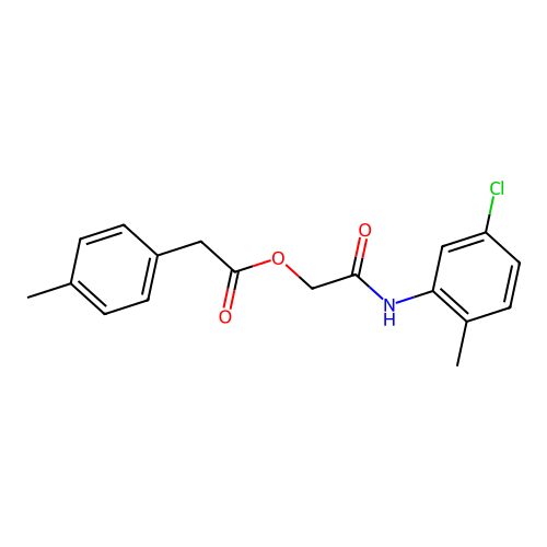 2-[(5-Chloro-2-methylphenyl)amino]-2-oxoethyl (4-methylphenyl)acetate structure