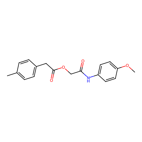 2-[(4-Methoxyphenyl)amino]-2-oxoethyl (4-methylphenyl)acetate structure