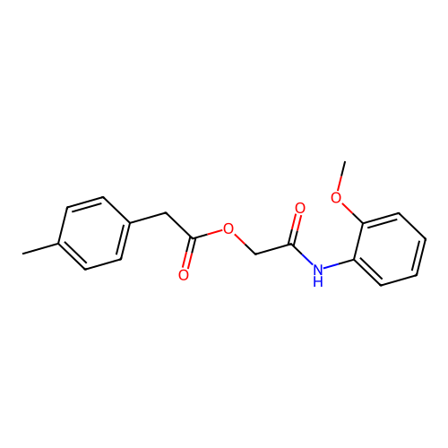 2-[(2-Methoxyphenyl)amino]-2-oxoethyl (4-methylphenyl)acetate structure