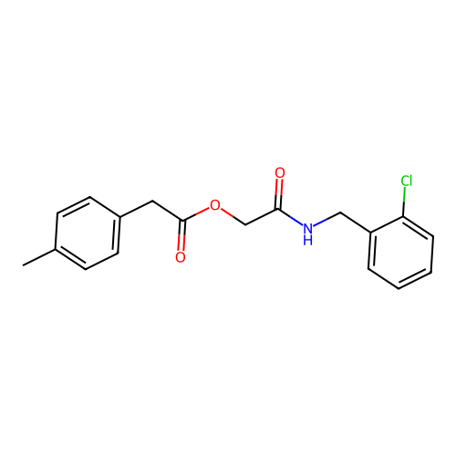 2-[(2-Chlorobenzyl)amino]-2-oxoethyl (4-methylphenyl)acetate structure