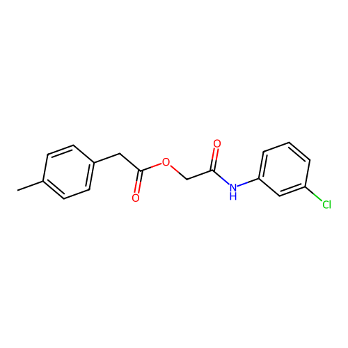 2-[(3-Chlorophenyl)amino]-2-oxoethyl (4-methylphenyl)acetate structure