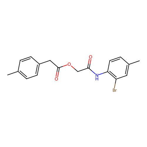 2-[(2-Bromo-4-methylphenyl)amino]-2-oxoethyl (4-methylphenyl)acetate structure