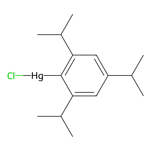 Chloro(2,4,6-triisopropylphenyl)mercury structure