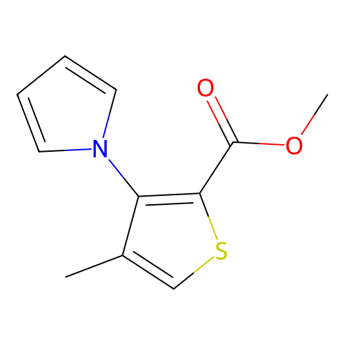 Methyl 4-methyl-3-(pyrrol-1-yl)thiophene-2-carboxylate structure