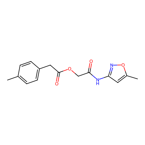 2-[(5-Methyl-1,2-oxazol-3-yl)amino]-2-oxoethyl (4-methylphenyl)acetate structure