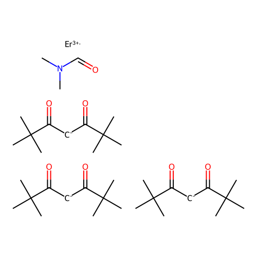 N,N-dimethylformamide;erbium(3+);tris(2,2,6,6-tetramethylheptane-3,5-dione) structure