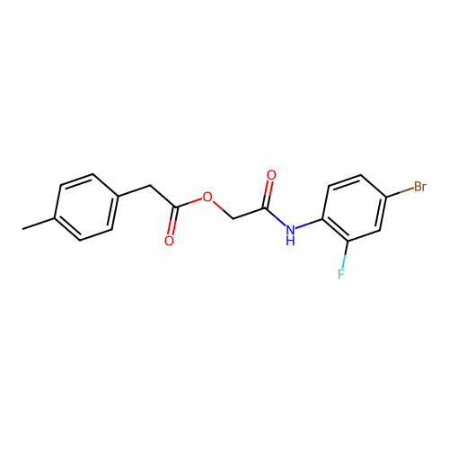 2-[(4-Bromo-2-fluorophenyl)amino]-2-oxoethyl (4-methylphenyl)acetate structure